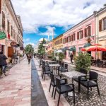Scenic view of Shkoder city, North Albania