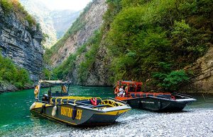 North Albania Boat's safe and comfortable Safari boats on Koman Lake