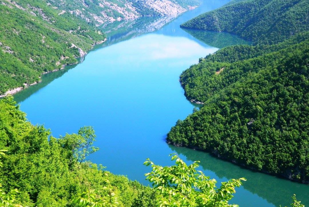 Springtime scenery around Shala River and Koman Lake in full bloom