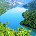 Springtime scenery around Shala River and Koman Lake in full bloom