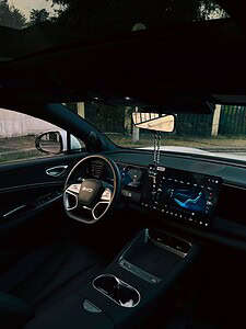 Comfortable taxi interior for private transfer to Komani Lake in Albania